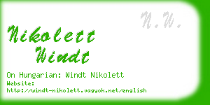 nikolett windt business card
